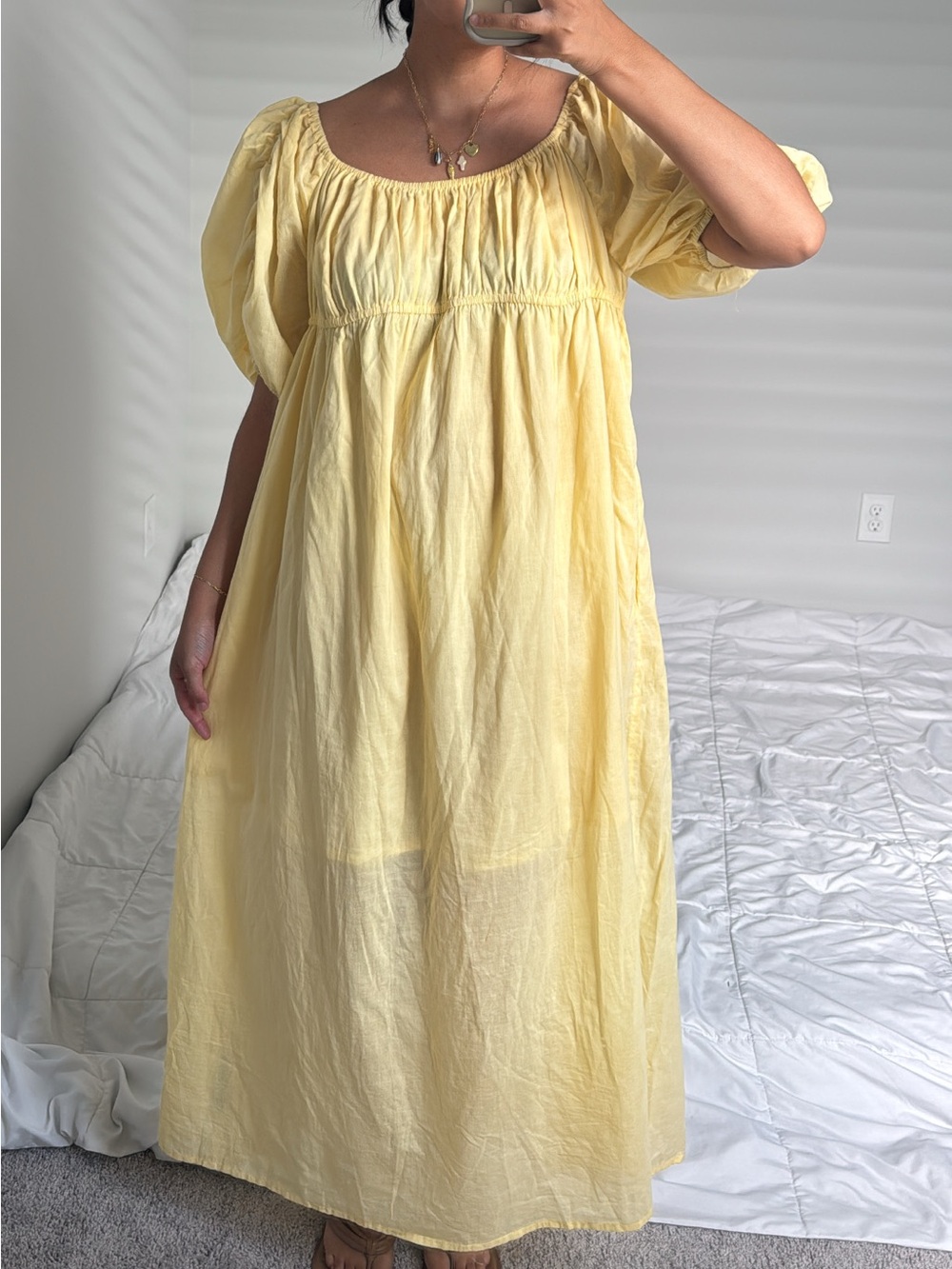 ASOS butter yellow dress
